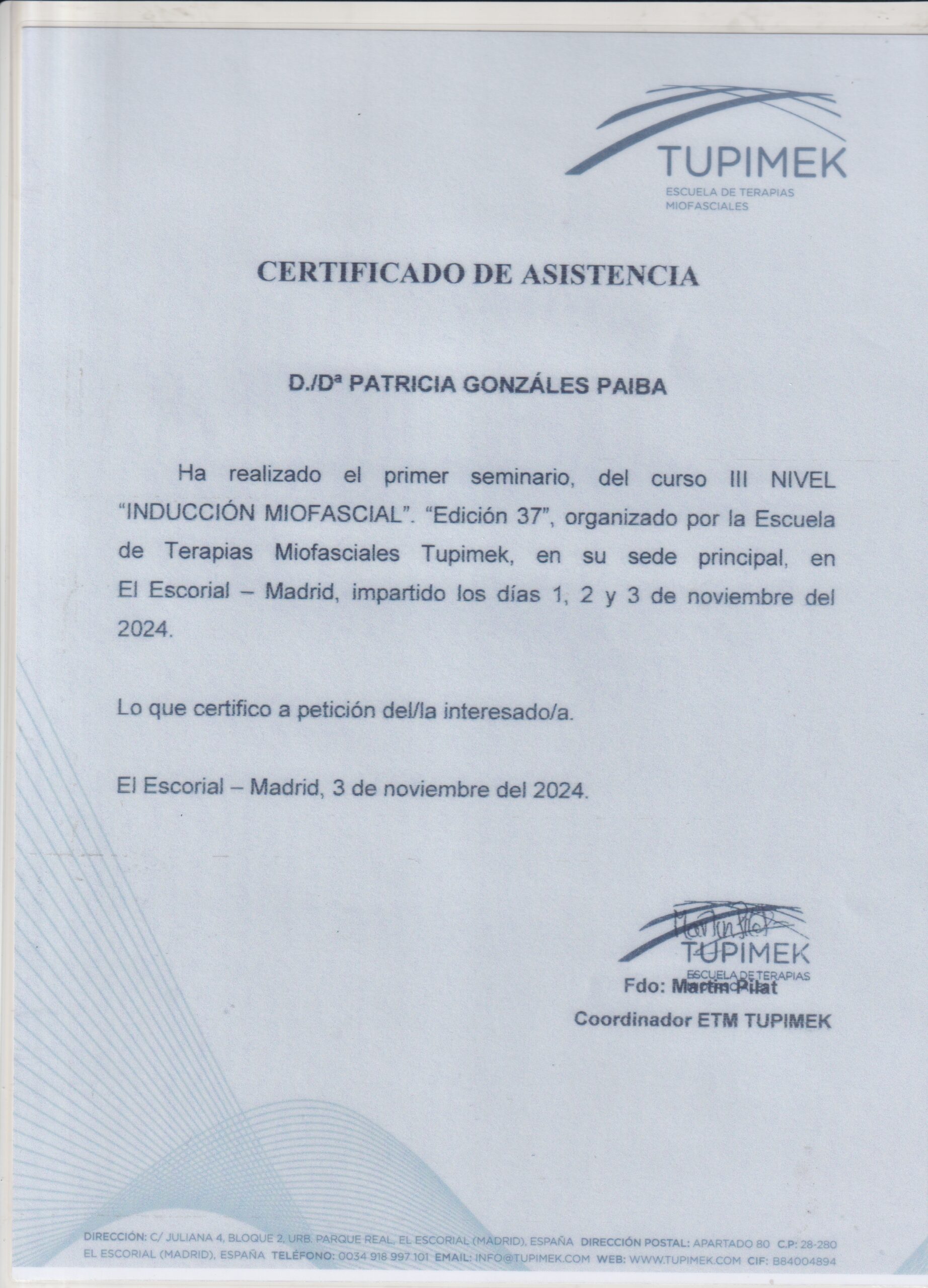 Inducción Miofascial - 2024